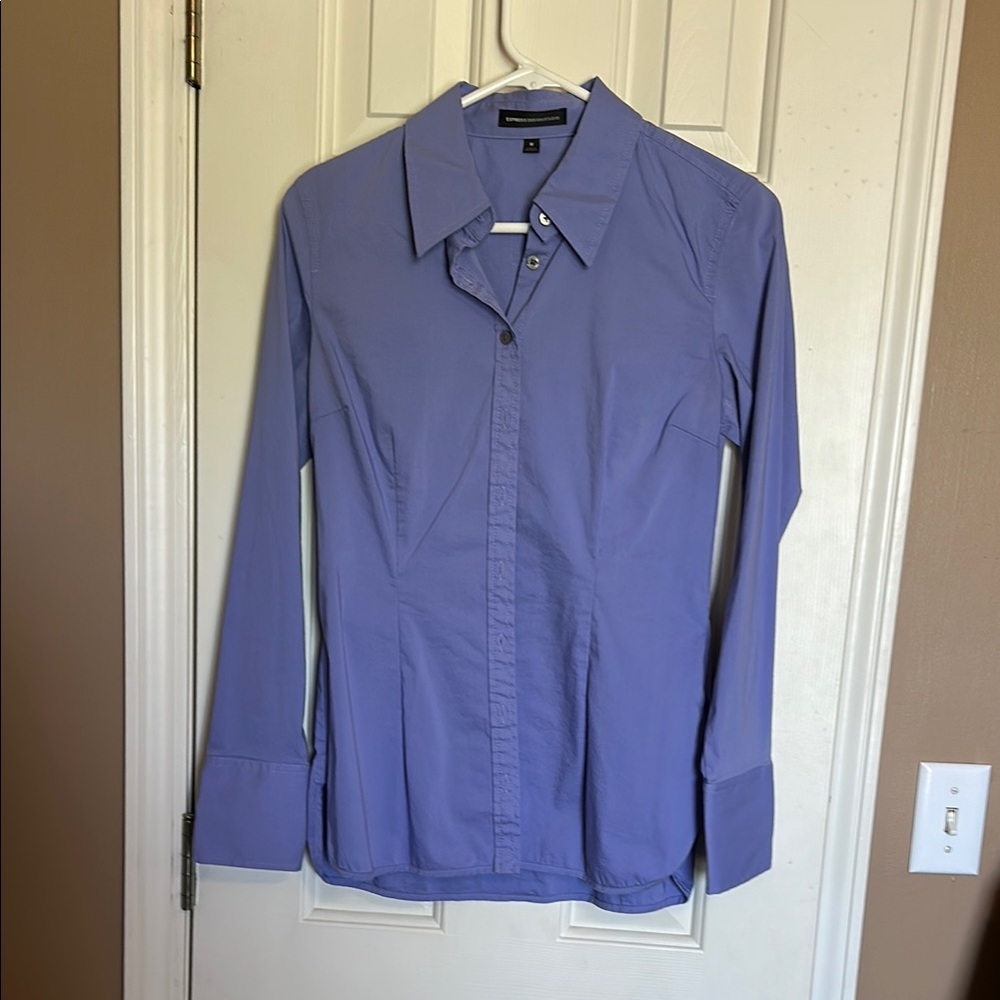Express Women's Button Down Shirt - Lavender